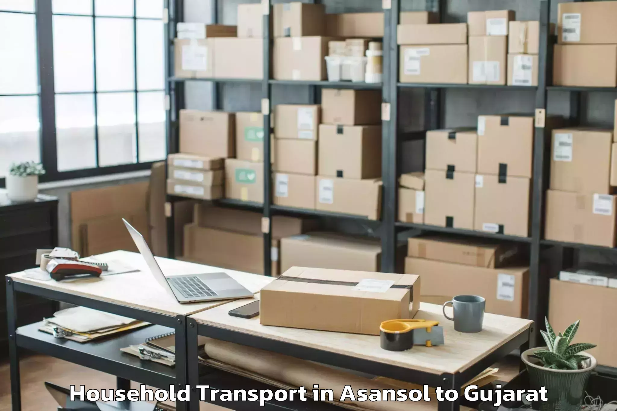 Book Asansol to Kodinar Household Transport Online